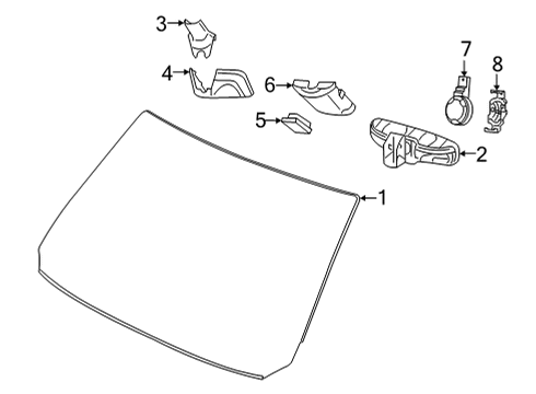 2022 Chrysler Voyager WINDSHIEL Diagram for 68361946AE