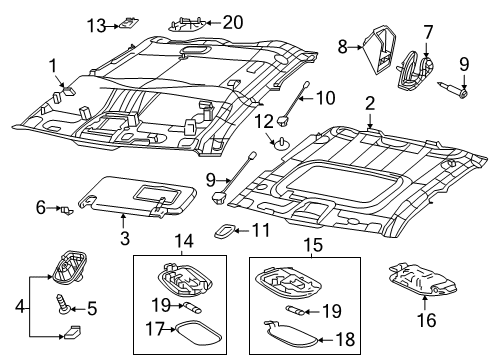 2022 Ram 1500 Interior Trim - Cab Diagram 5