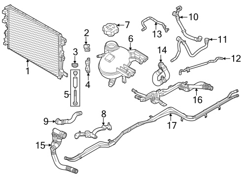 2024 Dodge Hornet Hose-Radiator Inlet Diagram for 68496815AA