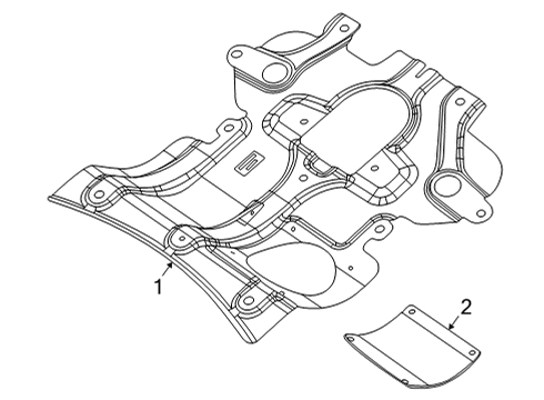 2023 Jeep Grand Cherokee L Splash Shields Diagram 2