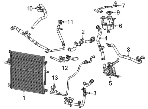 2023 Jeep Wrangler AUXILIARY COOLANT Diagram for 68617741AA