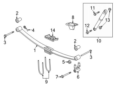 2023 Ram 3500 Spring-Rear Leaf Diagram for 68349421AD