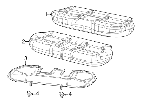 2023 Dodge Hornet COVER-REAR SEAT CUSHION Diagram for 7QC42LXHAA