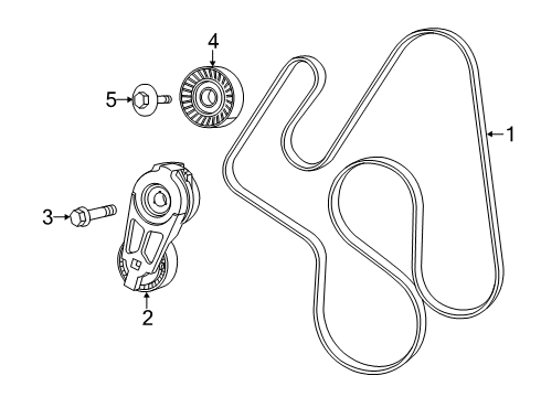 2022 Ram 2500 Belts & Pulleys Diagram 1