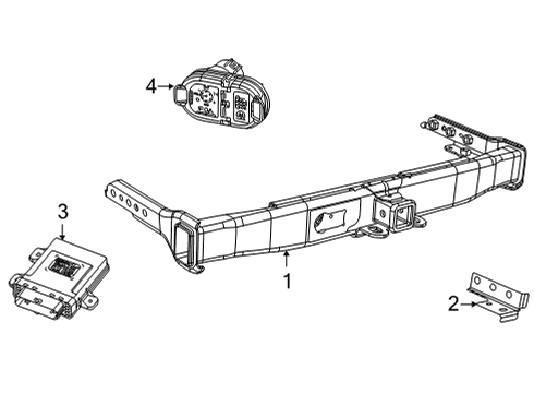 2023 Jeep Grand Cherokee L Trailer Hitch Components Diagram 2