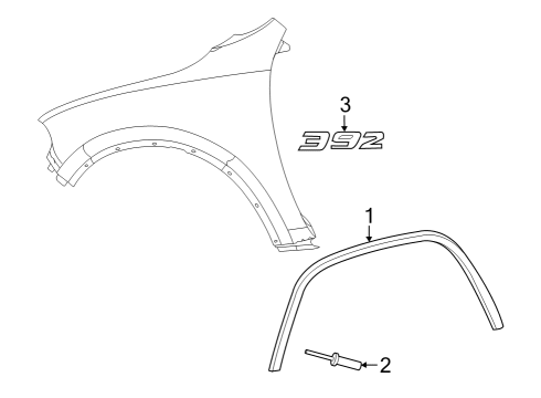 2022 Dodge Durango Exterior Trim - Fender Diagram