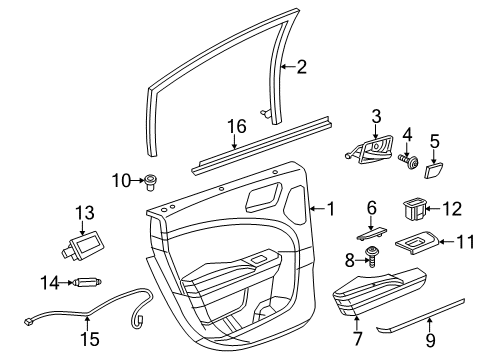 2023 Dodge Charger Interior Trim - Rear Door Diagram