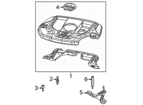 2022 Jeep Grand Cherokee L Engine Appearance Cover Diagram 1