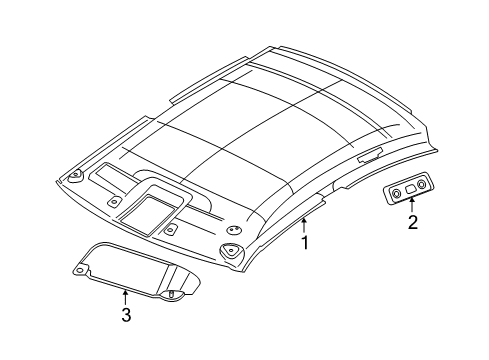 2021 Chrysler 300 Interior Trim - Roof Diagram 2