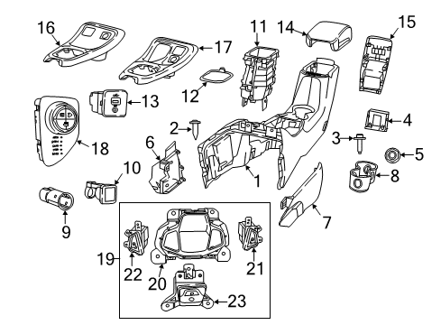 2022 Jeep Compass Bezel-Gear Shift Indicator Diagram for 6WG77DX8AD