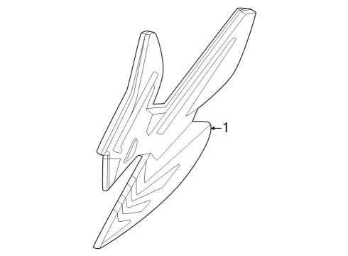 2024 Dodge Hornet EMBLEM-FENDER Diagram for 68617670AA