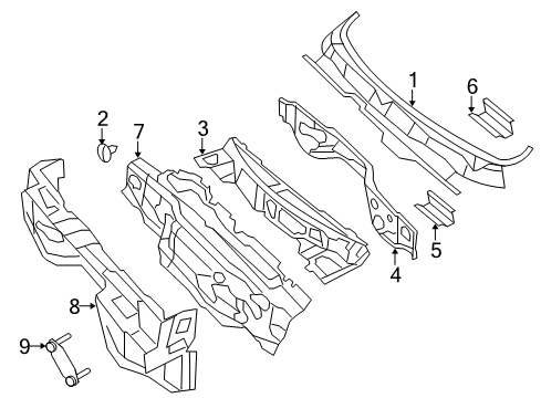 2022 Ram 1500 Classic Cab Cowl Diagram 2