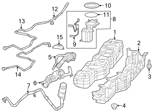 2023 Jeep Gladiator TANK-FUEL TANK Diagram for 68332317AD