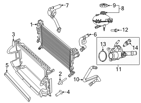 2021 Jeep Renegade Radiator & Components Diagram 2