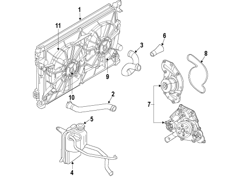 2022 Dodge Charger Cooling System, Radiator, Water Pump, Cooling Fan Diagram 8