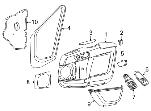 2022 Ram ProMaster 1500 Front Door Diagram 2