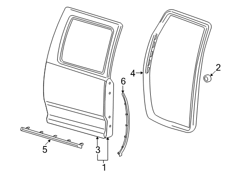 2022 Ram 1500 Classic Door & Components Diagram 2