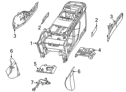 2021 Chrysler Voyager Center Console Diagram 1