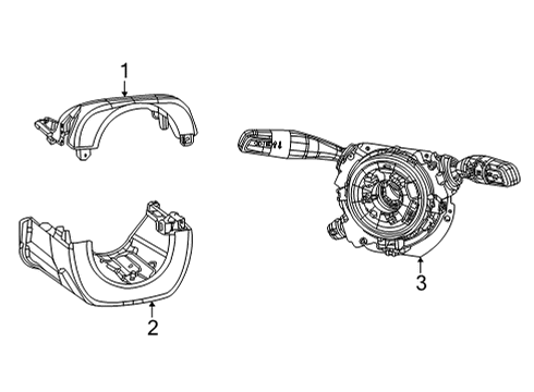 2024 Jeep Grand Wagoneer L Shroud, Switches & Levers Diagram