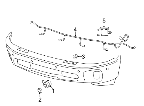 2021 Ram 3500 Parking Aid Diagram 2