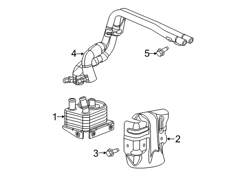 2023 Jeep Cherokee Engine Oil Cooler Diagram for 5048118AC