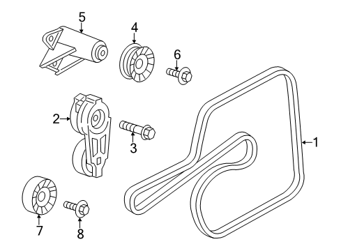 2023 Chrysler 300 Belts & Pulleys Diagram 3