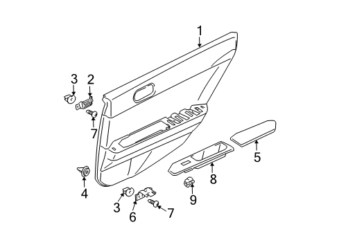 Armrest-Rear Door Diagram for 7222A293XA