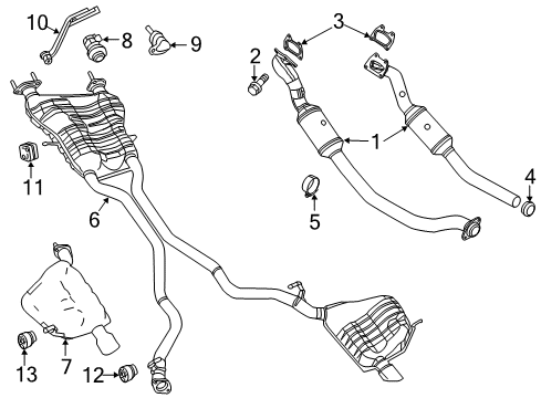 2022 Dodge Durango Exhaust Components Diagram 1