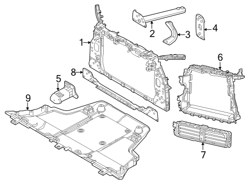 2024 Dodge Hornet RADIATOR Diagram for 68625396AA