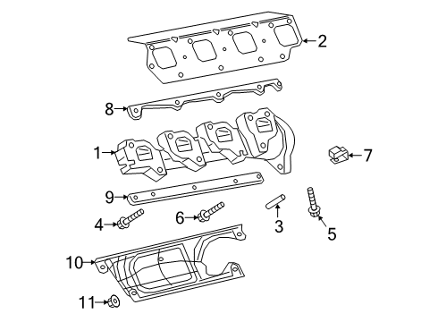 2021 Ram 3500 Exhaust Manifold Diagram for 4893870AB