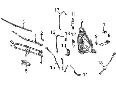 2022 Jeep Grand Cherokee L Headlamps, Headlamp Washers/Wipers Diagram 3