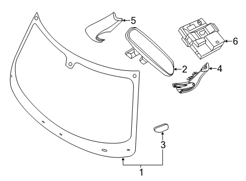 2023 Dodge Charger Glass - Windshield Diagram