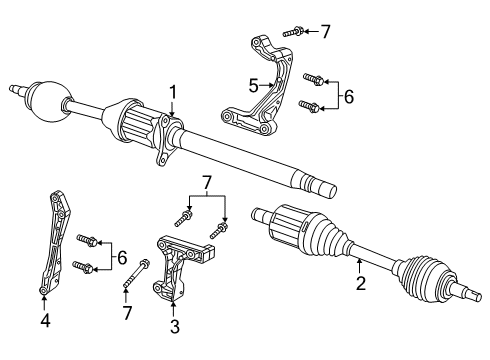 2022 Jeep Cherokee Drive Axles - Front Diagram 2