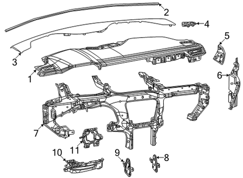 2022 Jeep Grand Cherokee L Cluster & Switches, Instrument Panel Diagram 2