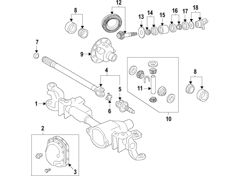 2022 Ram 2500 Shaft-Drive Diagram for 68305624AE