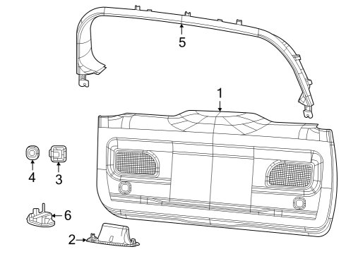 2022 Jeep Grand Cherokee Retainer Diagram for 68541697AA