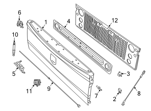 2020 Ram 2500 TAILGATE Diagram for 68362549AK