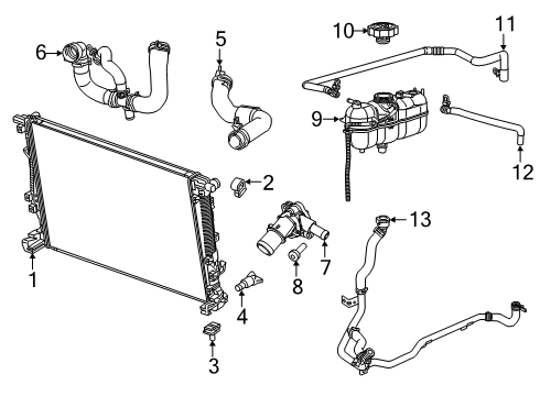 2023 Jeep Cherokee Radiator & Components Diagram 2