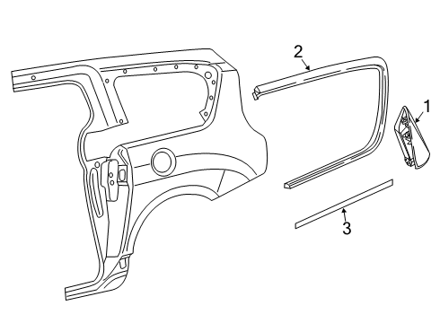 2021 Chrysler Voyager Exterior Trim - Side Panel Diagram