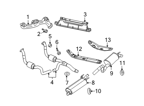 2009 Dodge Durango EXHAUST MANIFOLD Diagram for 4893964AC