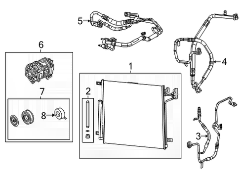 2022 Jeep Grand Cherokee L A/C Compressor Diagram 2