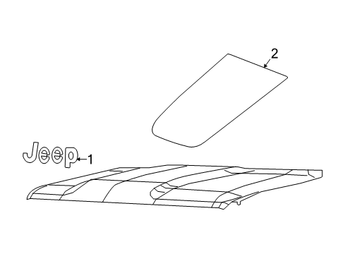 2021 Jeep Renegade Nameplate Diagram for 68381829AA