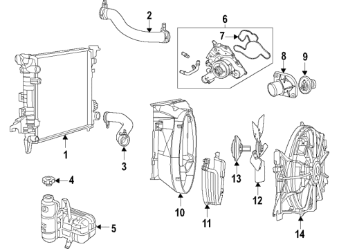 2021 Ram 3500 Water Diagram for 4893133AF