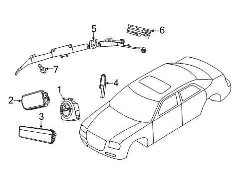 2021 Chrysler 300 Air Bag Components Diagram 1