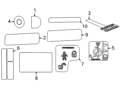 2024 Jeep Grand Cherokee L Label-Child Protection Lock Diagram for 68544242AA