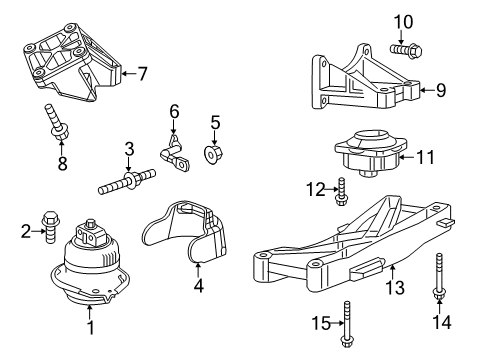 2023 Dodge Charger Engine & Trans Mounting Diagram 4