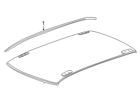 2023 Dodge Challenger Exterior Trim - Roof Diagram