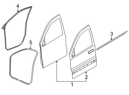 2013 Jeep Grand Cherokee PANEL-FRONT DOOR OUTER REPAIR Diagram for 55369572AE