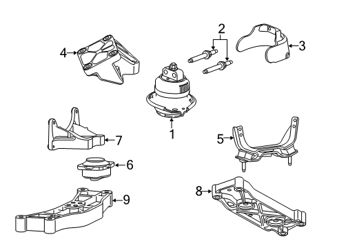 2023 Dodge Challenger Engine & Trans Mounting Diagram 4