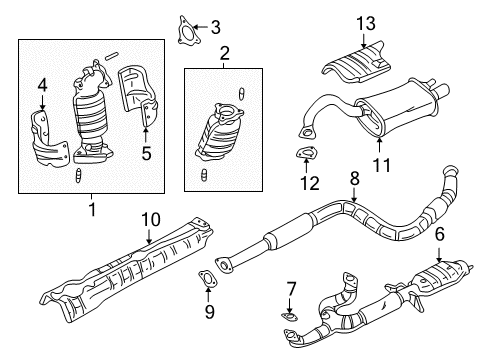 Catalytic Converter Diagram for MR968048